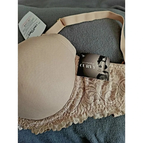 NWT Smart & Sexy Full Support Light Lined Bra Beige In The Buff Size 38DD New - Picture 3 of 6
